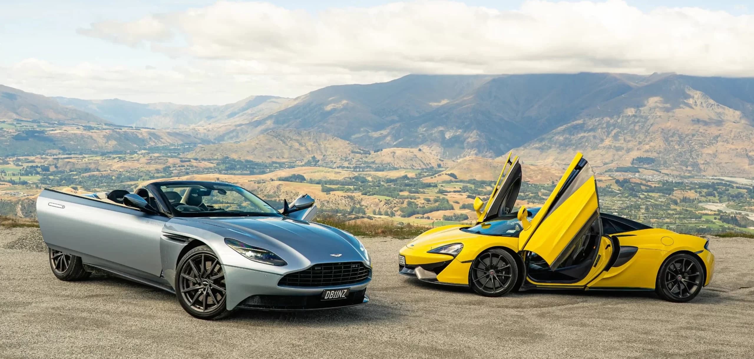 A supercar on a New Zealand road